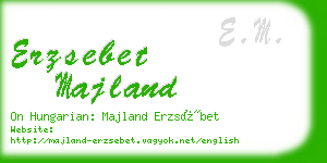 erzsebet majland business card